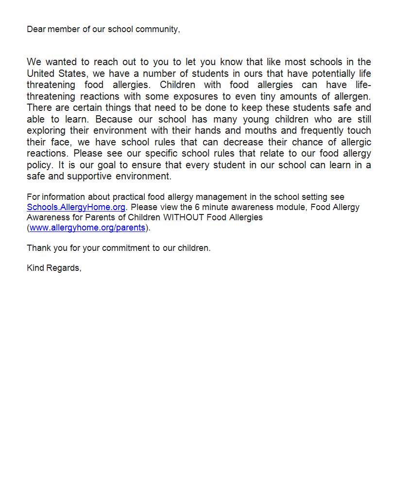 AllergyHome Michigan School Staff Training School Resources