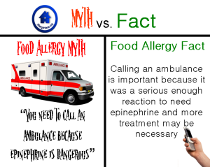 Food Allergy Myth vs Fact: ambulance