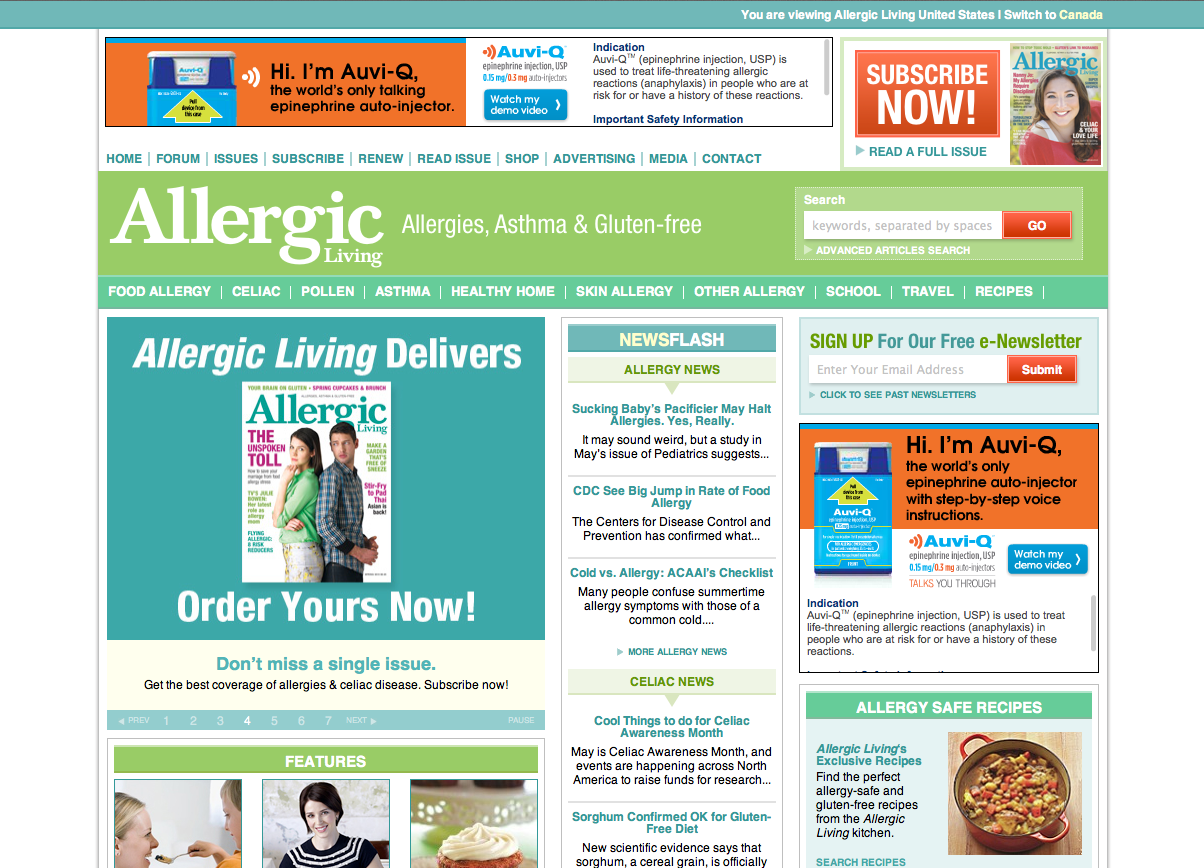 Allergic Living Magazine