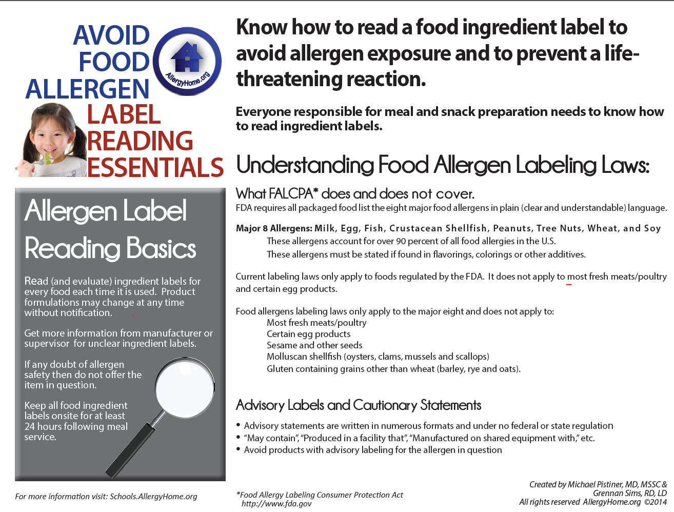Label Reading Two Page Handout