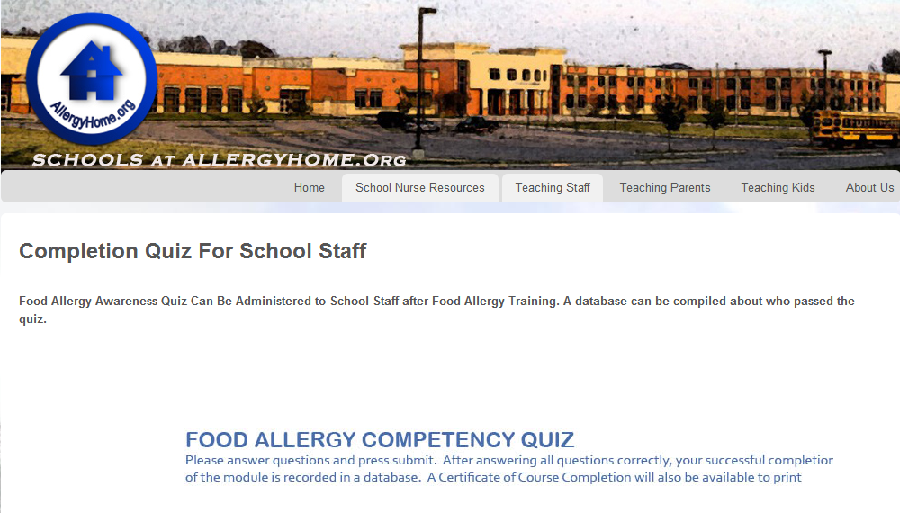 Competency Quiz: Assess Food Allergy Awareness