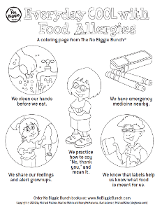 Basic Food Allergy Skills for Kids Coloring Page