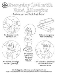 Basic Food Allergy Skills for Kids Coloring Page